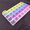 1PC 4 Row 28 Squares Pillbox Storage Box for Pills Portable Weekly 7 Days Medication Case Pill Container Organizer Plastic Box