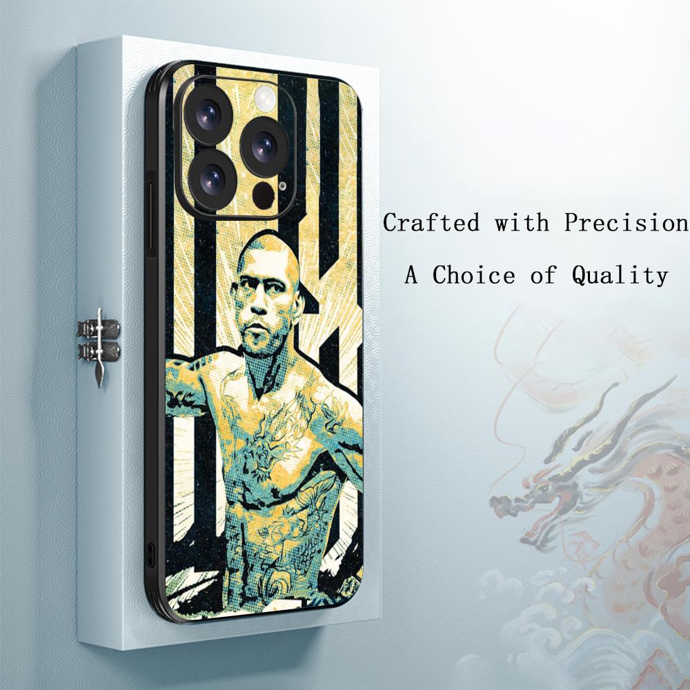 

Powerful fighter PeRera poster pattern Phone Case For iPhone 17 16 e 15 14 13 12 Plus Mini Pro Max Soft black Shockproof Cover iPhone 12 Pro