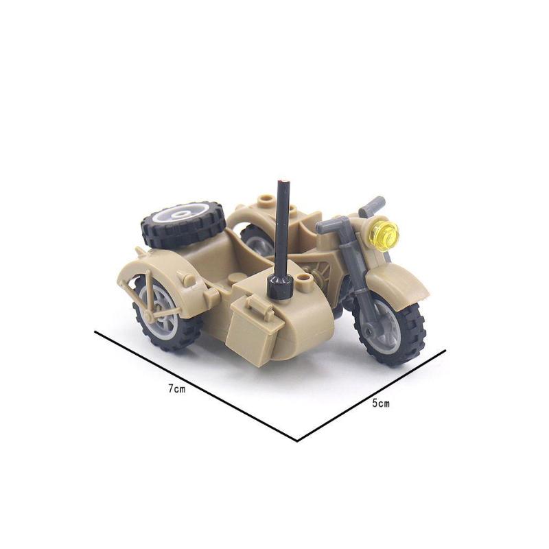 Military Soldier Building Block Figure British US Snow Camouflage Troop MP40 M1A1 Motorcycle Accessories Toys Gift Brick Z02