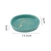 Nordic Style Marbling Ceramic Soap Dish Bathroom Oval Decoration Soap Holder Home Bathroom Supplies Accessories Soap Storage Box
