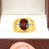 Garnet Oval Cut With 925 Sterling Silver Gold Plated Ring For Men's #B113 JL375671457112
