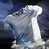 Men's Summer Mesh Ice Silk Quick-Dry Stretch T-Shirt - Breathable, Short Sleeve Sports Casual.