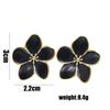 European Summer Stainless Steel Flower Stud Earrings - Stylish, Simple Design for Women