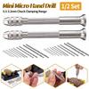 1/2Set Mini Micro Hand Drill Aluminum Hand Drill 0.3-3.2mm HSS Twist  Bit Woodworking Drilling Rotary Tools Hand Drill Manual