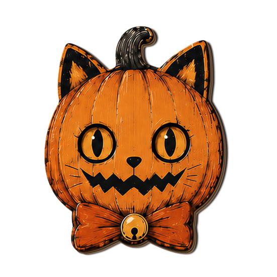 Fall Home Decor for Tables Vintage Halloween Wooden Decor, Cat Mummy Skeleton Figurines, Festive Tabletop Farmhouse Centerpiece Shelf Mantel
