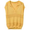 Women's Hollow Knit Polo Collar Top