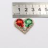 LKERAN 10pcs26 * 28MM Love Rhinestone Acrylic Button DIY Clothing Decoration Wedding Dress Handmade Decoration Accessories