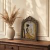 Rama Foto Vintage Mare, Ramă Foto Retro Arcuită pentru Masă/Perete, Suport Display Foto din Rășină Texturată pentru Decor Acasă