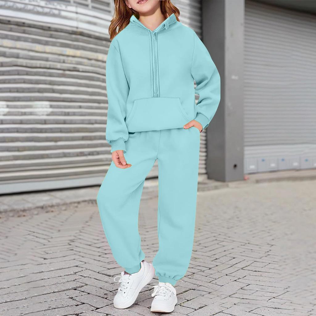 Kinder Kapuzenpullover und Jogginghosen Set für Kinder Teenager Sportbekleidung