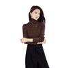 Autumn New Inner Wool Sweater Alphabet Hot Diamond Stacked Turtleneck Knitted Sweater Slim Sweater Bottoming Shirt