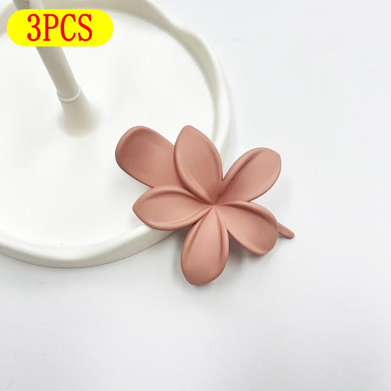 Pinces à Cheveux en Plastique Givré Forme Fleur Mode Filles Pince Crabe Bec de Canard Mignon Accessoires de Tête Barrette Antidérapante Épingles à Cheveux Cheveux Acc