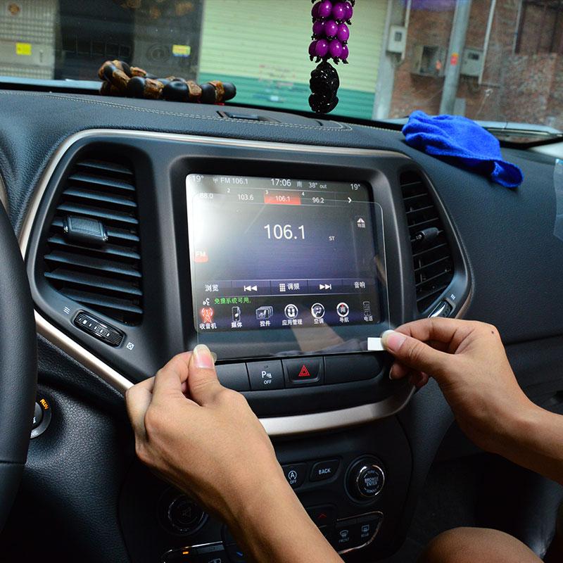 

8,4-дюймовый GPS-навигационный экран, стальная защитная пленка для Jeep Grand Cherokee SRT Compass 2017 2018, управление ЖК-экраном