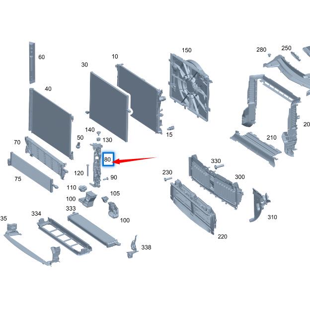 Radiator Support for Mercedes-Benz E-Class W213 (0995043318, 0995043418)