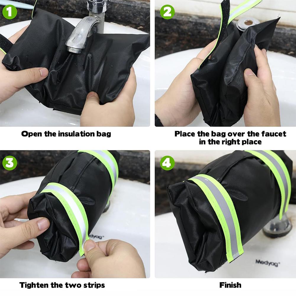 Winter Waterproof Outdoor Garden Faucet Tap Cover Antifreeze Oxford Cloth Faucet Protector for Home Kitchen Faucet Accessories