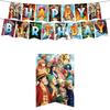 One Piece Themed Birthday Party Decoration Set Props Balloons Cake Flags Toppers