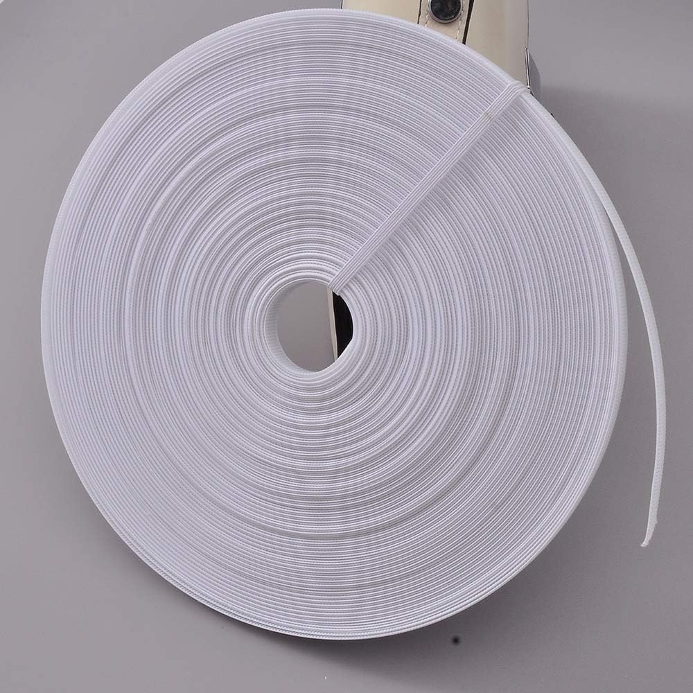 50 Yards Polyester Boning for Sewing - Sew-Through Low Density Boning for Corsets, Nursing Caps, Bridal Gowns, (10mm Wide, White)