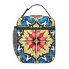 Mittelmeer, bunt, lebendig, Mosaikfliesen Kunst 1 Isolierte Lunchtasche für Damen Kinder Essensboxen Thermische Lunchbox Tragetasche