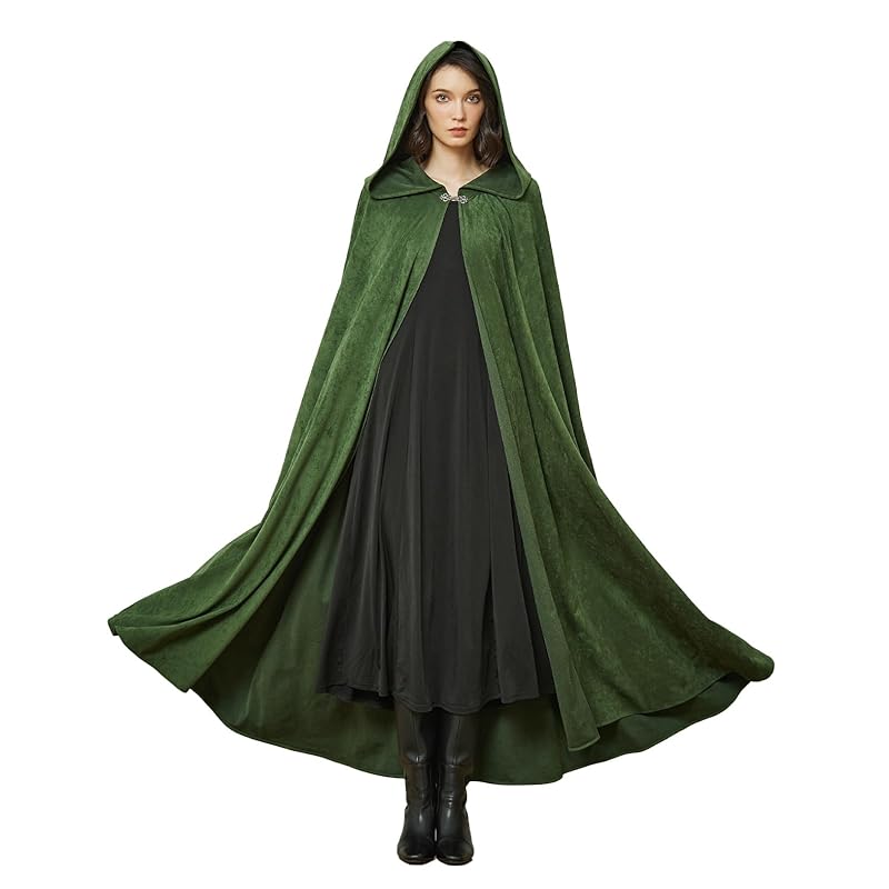 

[BEAUTELICATE] cloak halloween disguise hooded wizard middle ages cosplay costume ladies men s party Direction stage cultural festival school festival