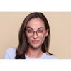 Full Rim Square Transparent Brown Smartbuy Collection Halyn Blue Light Block 249 C3 Fashion Women Eyeglasses