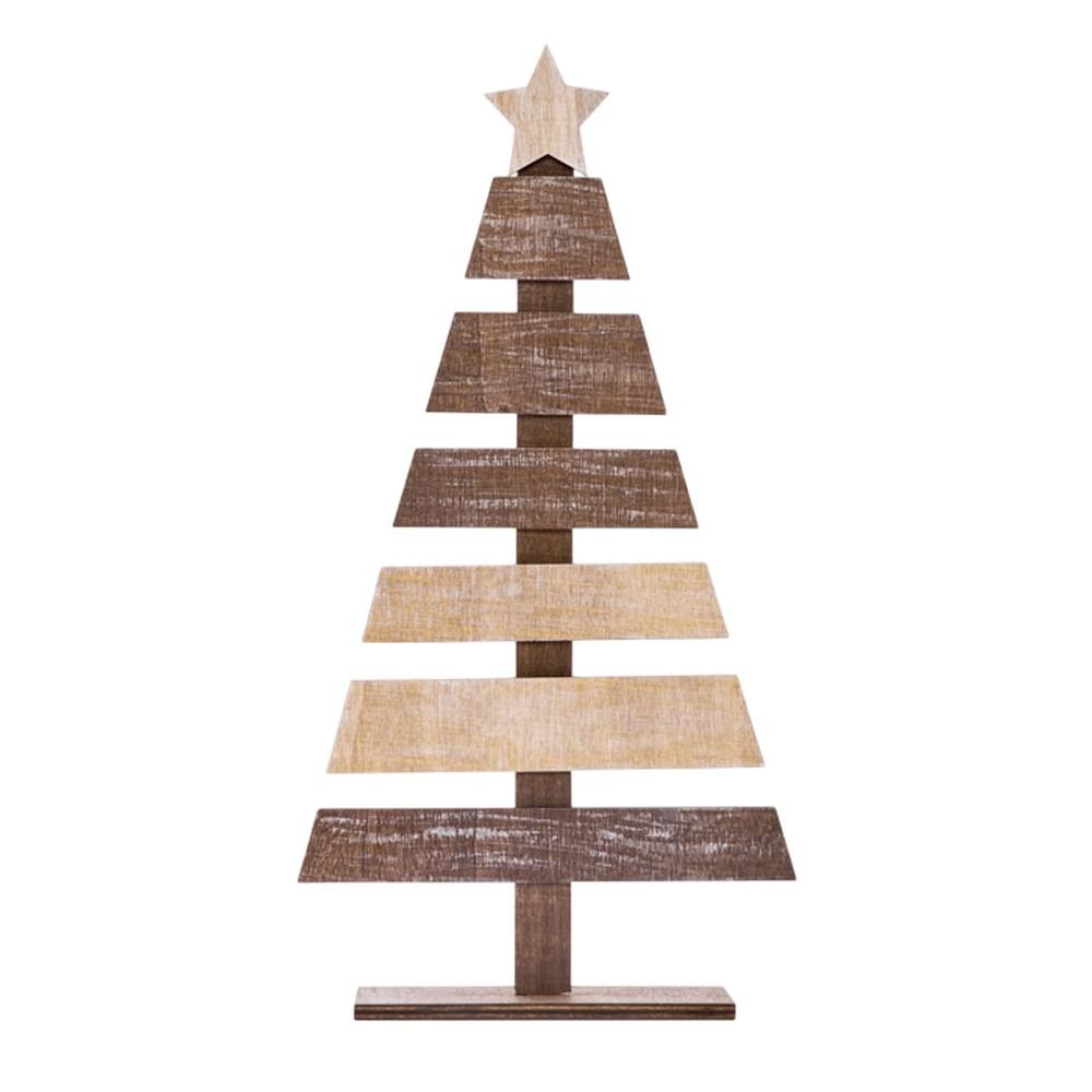 MidOcean Puinen Wooden Christmas Tree Decoration