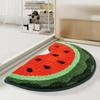 Cartoon Fruit Strong Absorbent Mat Watermelon Peach Flocking Bathroom Carpet Toilet Living Room Door Mat Quick Drying Foot Mat