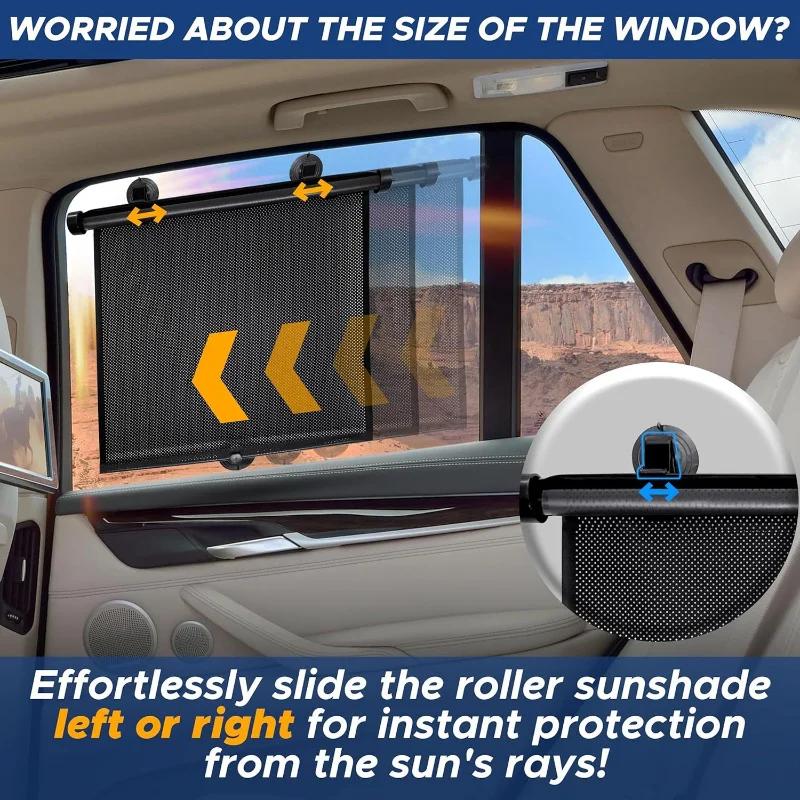 Universal Car Retractable Sunshade Curtain Sunshade with Suction Cup Heat-insulating Side Window Curtains Car Curtains Parts