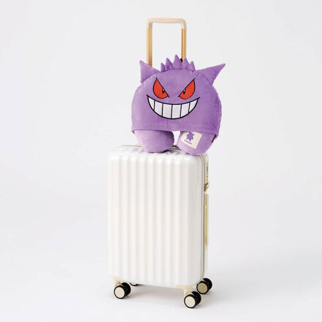 Pokemon Hooded Neck Purple Pokemon Trunk Travel Accessories Pillow, Genga, Belt, One-Touch