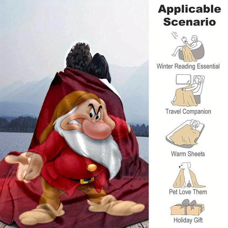 1pc, Grumpy Dwarf Home Decor: Cozy Blanket for Bedroom, Living Room & Travel, Perfect Gift, Couches, Outdoor, Camping, Car Trips, Beach & Office Naps.