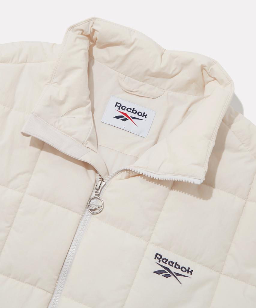 Reebok Square Quilted Padded Jacket - Ivory