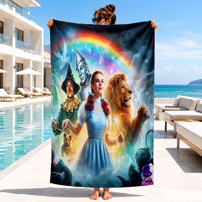 Wonderful Wizard Adventure Beach Towel, Microfiber Beach Towel, Perfect For Pool, Beach, Travel, Home Decor Beach Party Fan gifts