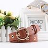 Women Fashion Round Buckle Hollow Out All Match Waist Belt