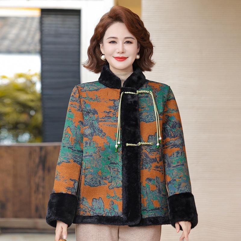 

Меховая куртка из цельного меха женский короткий топ для тепла и ношения больших размеров с обеих сторон 5XL [Recommended 150-80 kg] жёлтый