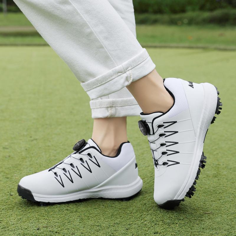 Golf Shoes Casual Sports Shoes Business Grass Waterproof Golf Shoelace Spikes Large Size Golf Shoes