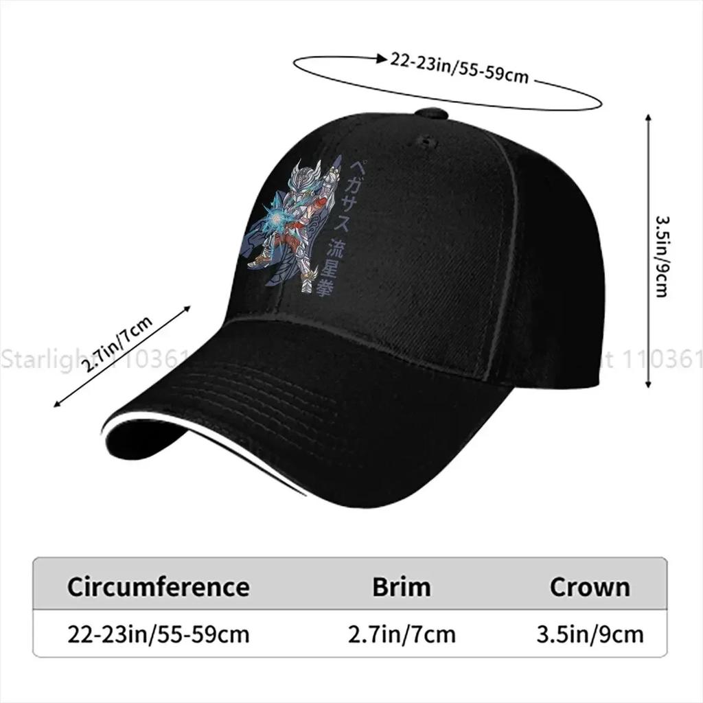 Gewaschene Herren Baseballkappe Pegasus Meteorfaust Trucker Snapback Kappen Papa Hut Saint Seiya Golfmützen