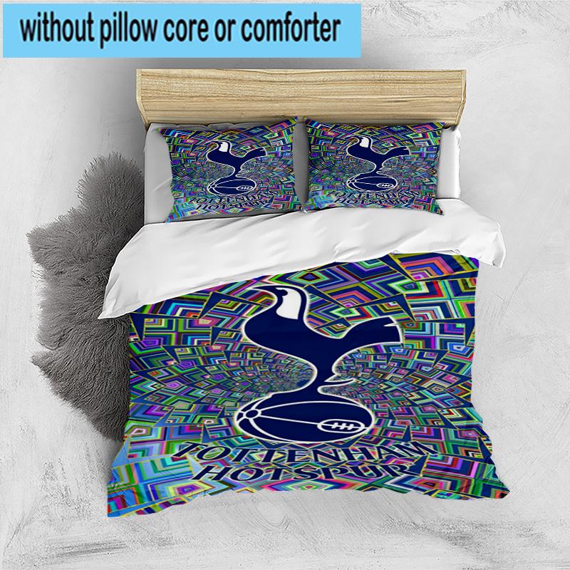3pcs Tottenham Hotspur F.C Design Printed Bedding Set Duvet Cover Closure Includes 1 Duvet Cover & 2 Pillowcases Bedding Sets Home Decor Gifts