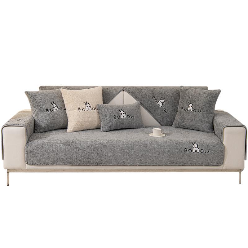 Thickened Lamb Wool High-Grade Sofa Cushion Four Seasons Universal Sofa Cover Non-Slip Anti-Scratching Sofa Towel