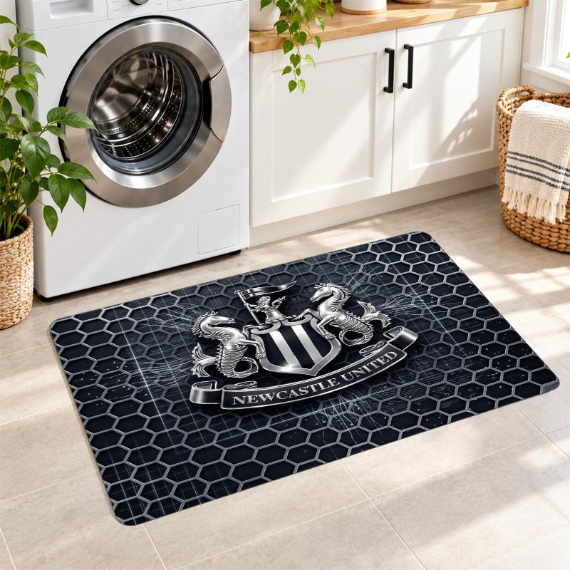 Flannel Kitchen Mat Newcastle United Football Soft Area Rug Non Slip Floor Carpet Home Decoration