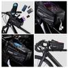 Bike Frame Bag Top Tube Phone Bag Cycling Accessories Pouch 0.3mm Transparent Screen Film for Travel Riding