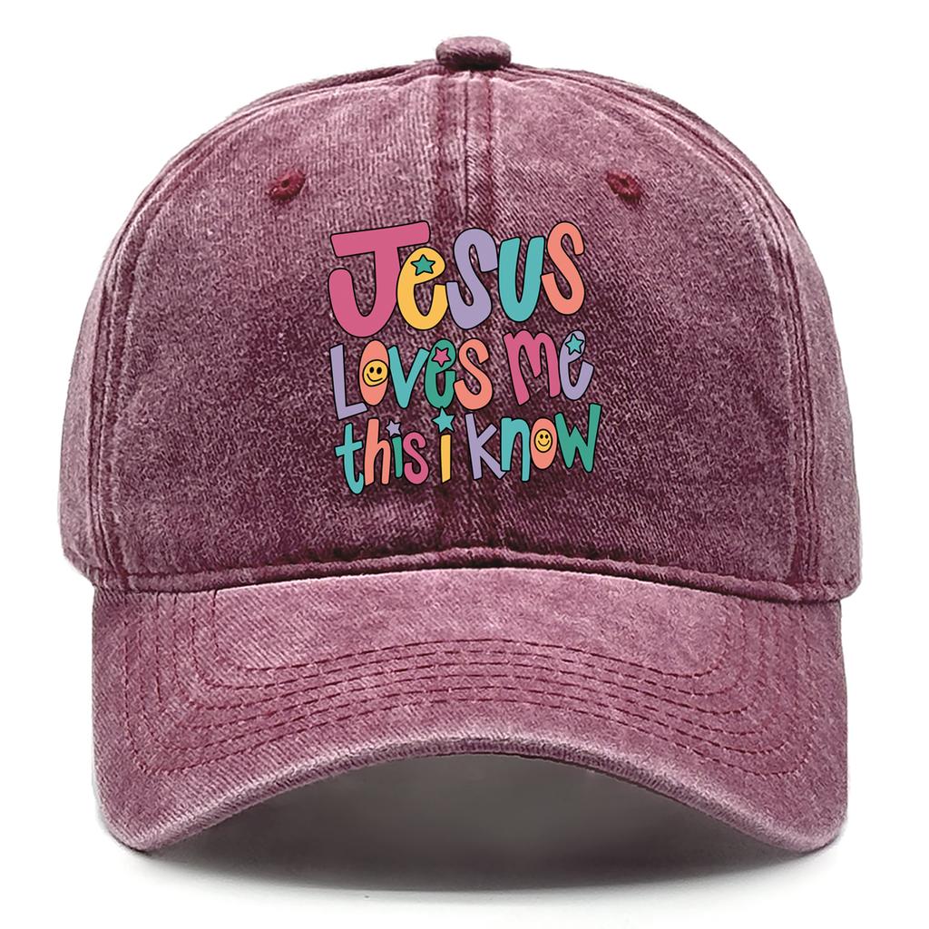 "Jesus Love Me" Print Adjustable Baseball Caps Unisex Hats For Woman Washed Cotton Curved Brim Snapback Baseball Hat