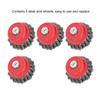 Set of 75mm Steel Wire Cup Brushes with M10 Threads for Disc Cup Brushes for Rust Removal 5-Piece Grinders, Heavy-Duty