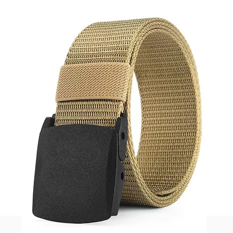 Wide Nylon Tactical Belt Men'S And Women'S Same Outdoor Metal-Free Canvas Military Training Belt