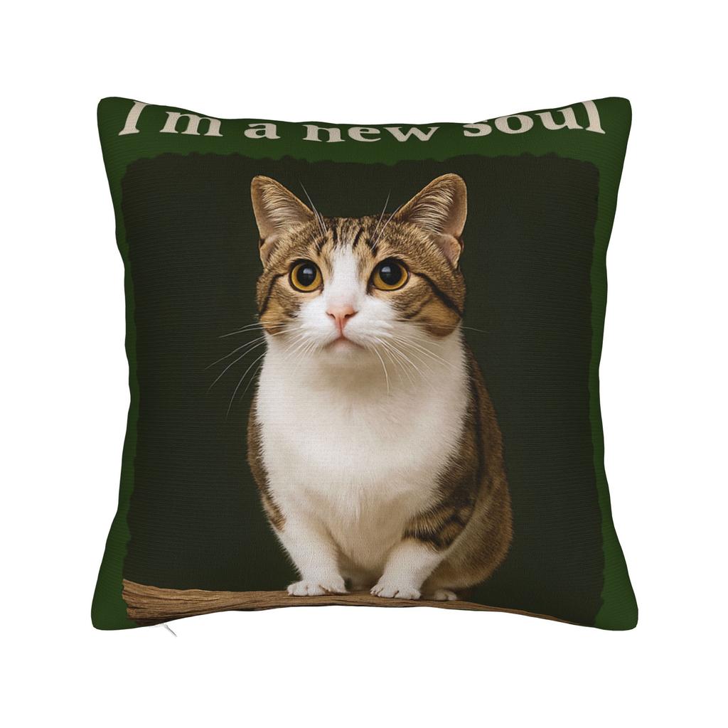 Pillow Cover Internet Famous Meowl Cat Owl Meme  Retro Trendy Pillow Case For Sofa Couch Bed Living Room Pillowcases