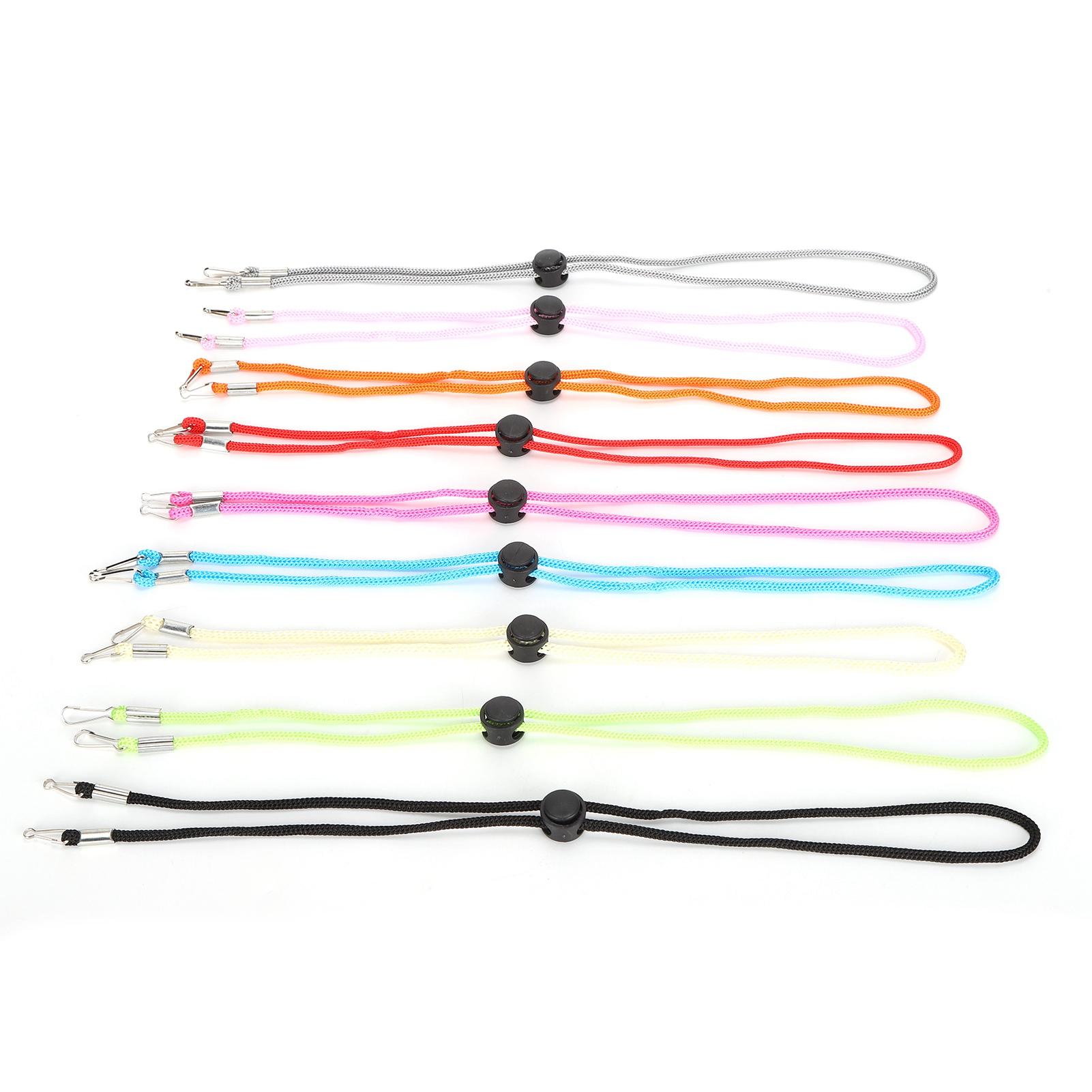 9pcs Nylon MouthMuffle Rope Lanyard AntiLost Adjustable Length Holder Rope Accessory