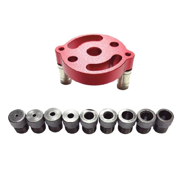 Heavy Duty Hole Positioning Tool Woodworking Doweling Jig Set 9 Bushings 2Mm-10Mm Precise Drill Guide Aluminum Alloy Adjustable Feet