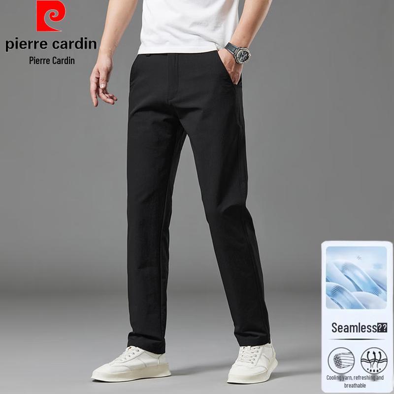 Pierre Cardin Men's Ice Silk Straight-Leg Casual Pants