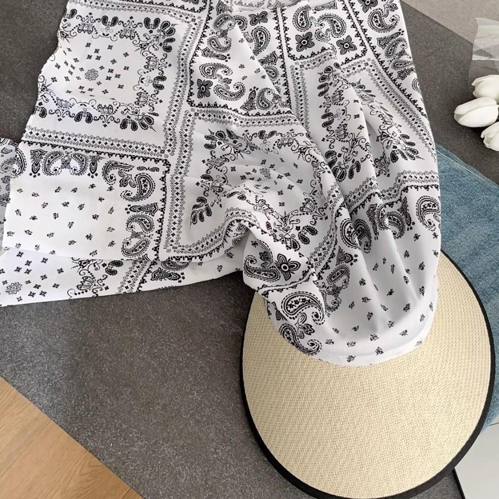 Lightweight Korean Style Headscarf Baseball Hat Print Y2k Scarf Baseball Cap Hip-hop Neck Guard Strappy Bandana Hat Girl