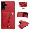 PU Leather Wallet Phone Case for Samsung Galaxy A56 5G,A55,A54,A37,A36,A35,A34,A26 Card Slots Dual Metal Button Shockproof Full‑Body Cover