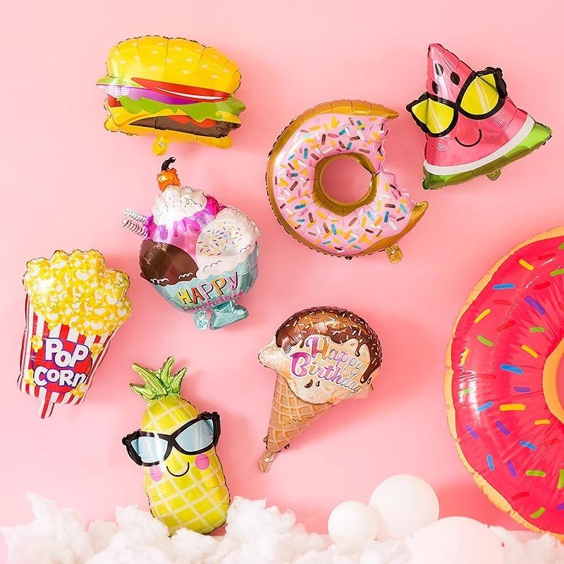 Watermelon, Fruit Cake, Balloon, Children's First Birthday, Adult Party Decoration, Doughnut, Ice Cream Balloon