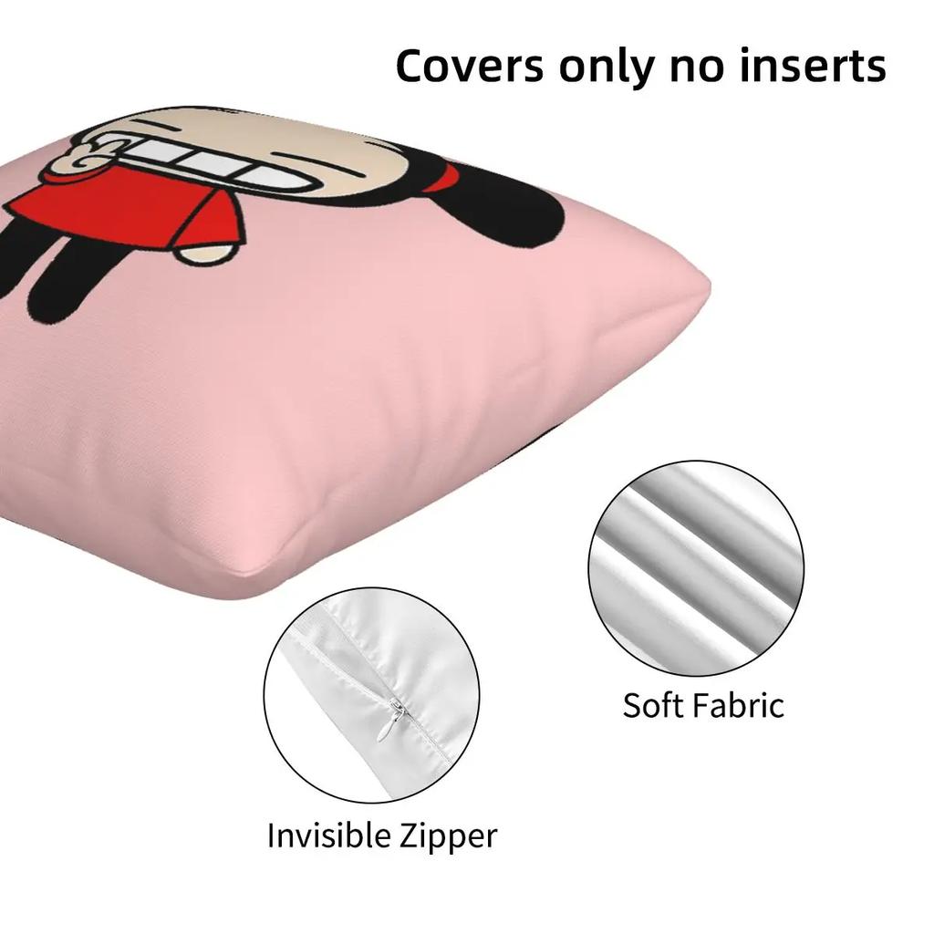 Cartoon Pucca 2 Pcs Square Pillowcase Pillow Cover Cushion Decor Comfort Throw Pillow For Home Bedroom