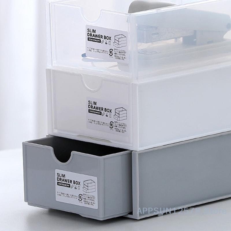 1PC Desktop Storage Box Cosmetics Storage And Office Stationery Storage Cabinet Can Be Stacked And Combined For Drawer Storage